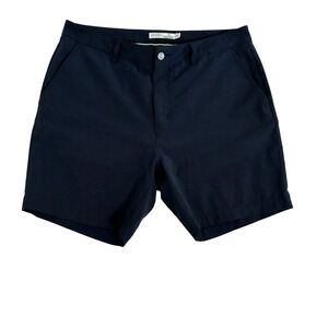 Criquet Anytime Chino Shorts Mens Size 35 Blue Stretch Performance Golf Preppy